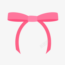 粉红色的礼物装饰蝴蝶结矢量图素材