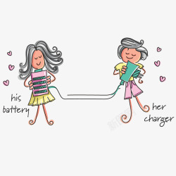 文艺卡通小清新装饰插画广告素材