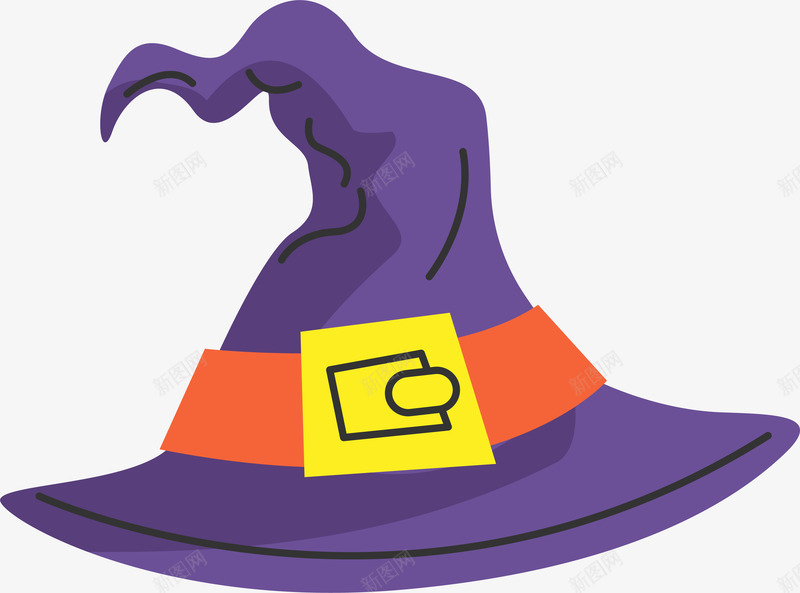 紫色卡通女巫帽png免抠素材_88icon https://88icon.com 万圣节 卡通 女巫帽 巫女帽 矢量图案 紫色 西方节日