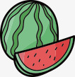 西瓜卡通水果UI西瓜图标图标