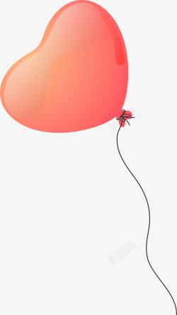 情人节红色可爱爱心气球素材