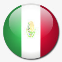 Mexico墨西哥国旗国圆形世界旗图标高清图片