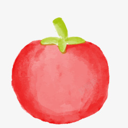 矢量彩绘西红柿卡通手绘彩绘西红柿矢量图高清图片
