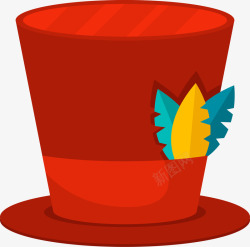 巴西狂欢节红色帽子卡通图案素材