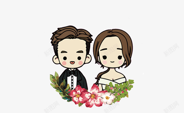 婚庆人物png免抠素材_88icon https://88icon.com 喜庆 夫妻 婚礼 插画 结婚