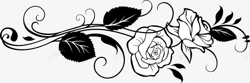 线描桃花玫瑰花图标图标