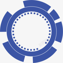 镂空切口卡通HUD矢量图素材