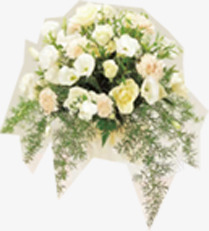 白色玫瑰婚礼花束素材