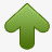 green箭头绿色起来提升上升提升上传增图标图标