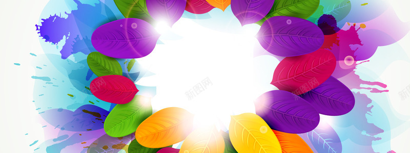 树叶羽毛彩绘效果图png免抠素材_88icon https://88icon.com 五彩缤纷 五颜六色 彩绘 树叶 泼墨 羽毛