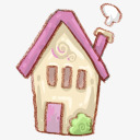 回家建筑主页房子韩国手绘风格可图标图标