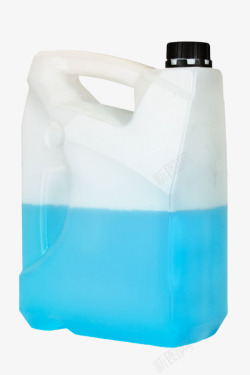 透明大桶里装着蓝色液体实物素材
