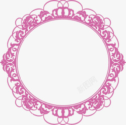 粉色花纹圆盘婚礼素材