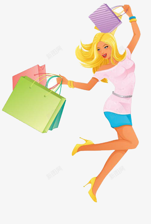 拿着购物袋跳跃的美女png免抠素材_88icon https://88icon.com 卡通 开心 微笑 手绘 提报 美女 美女拿东西 购物袋 跳跃