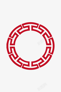 圆形中国风传统元素边框装饰素材