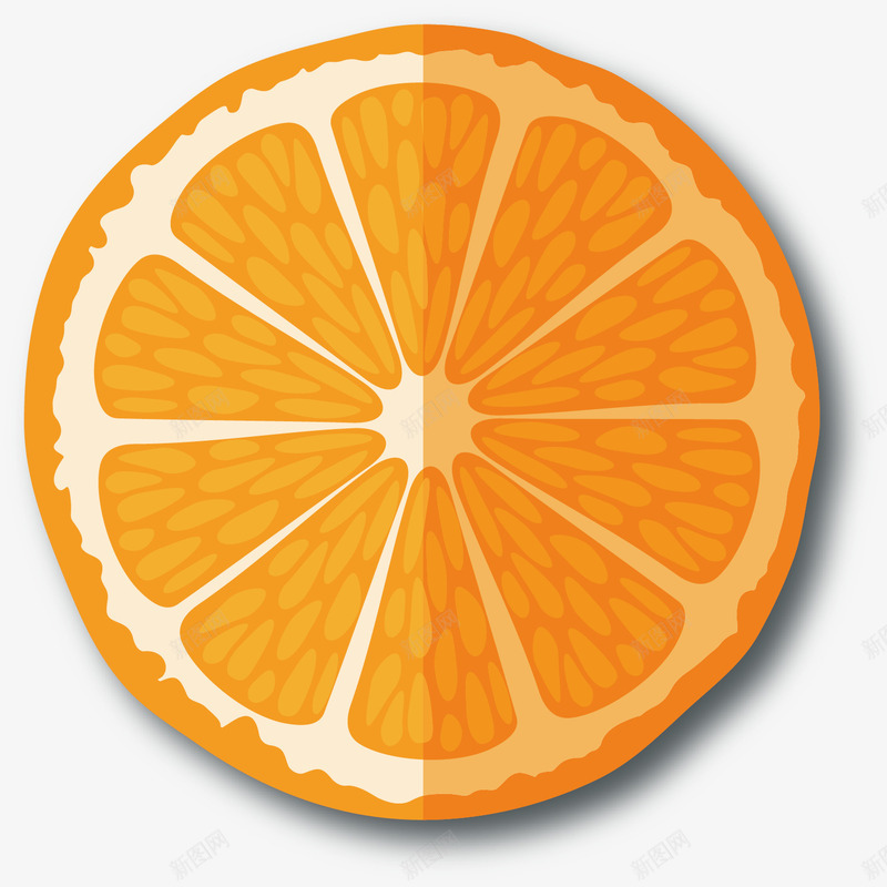 圆形柚子卡通插画矢量图ai免抠素材_88icon https://88icon.com 卡通插画 圆形 柚子 水果 维生素 营养 矢量图