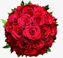 红色玫瑰婚礼花球素材
