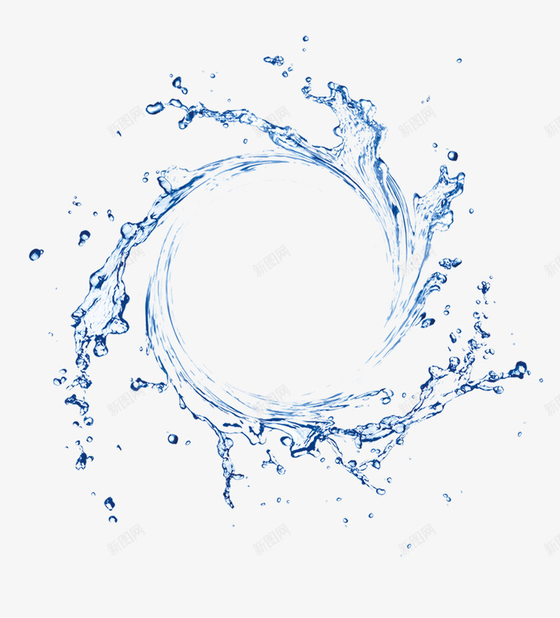 喷溅圆形蓝色水滩png免抠素材_88icon https://88icon.com PNG素材 喷溅 水滩 蓝色
