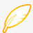 羽毛笔超级单黄图标图标