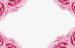 七夕海报边角玫瑰花装饰矢量图素材