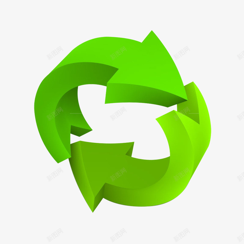 绿色循环箭头png免抠素材_88icon https://88icon.com 循环 立体 箭头 绿色