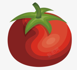 卡通红色西红柿矢量图素材