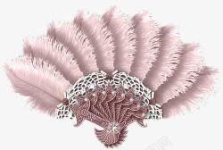 粉色扇子漂亮的粉色羽毛扇子高清图片