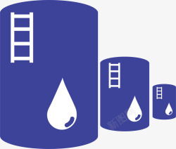 蓝色梯子蓝色圆形油罐卡通图标矢量图高清图片