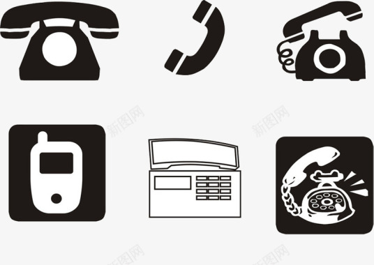 扁平元素电话符号图标图标