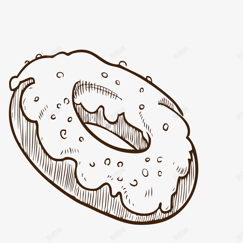 素描甜甜圈png免抠素材_88icon https://88icon.com 圆形 好吃的 巧克力 甜点 甜甜圈 素描 美味的