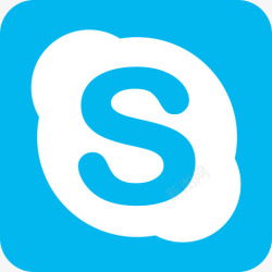Skype呼叫Skype社会扁平的圆形矩形高清图片