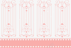 粉色婚礼元素墙矢量图素材