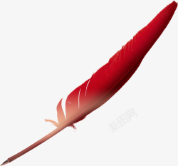 红色羽毛淘宝促销海报素材