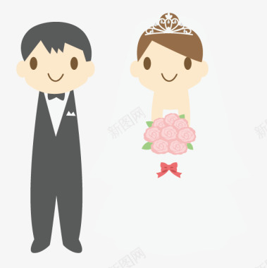 手绘婚庆结婚卡通结婚图标图标