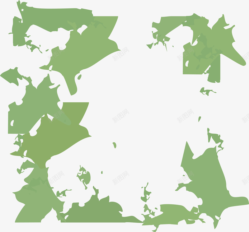 绿色碎片背景png免抠素材_88icon https://88icon.com 免抠PNG 图案 地图 碎块 碎片 组合 绿色 背景 边框纹理