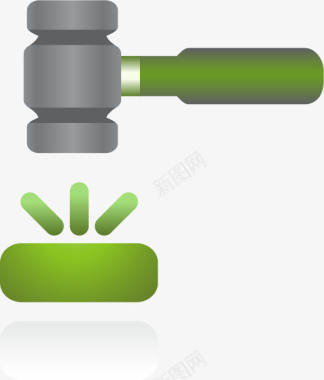 绿色能源图标绿色锤子矢量图图标图标