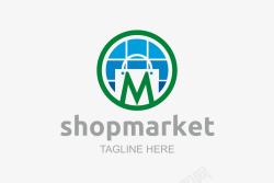 购物袋logo圆形购物袋logo矢量图图标高清图片