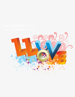 五彩字缤纷LOVE高清图片