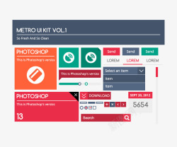 多彩UI元素素材