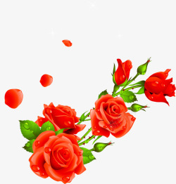 红色玫瑰植物婚庆素材