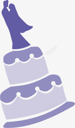 婚礼现场蛋糕造型剪影素材