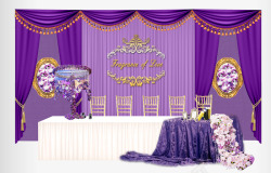 紫色浪漫婚礼布置素材