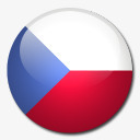 捷克共和国国旗国圆形世界旗素材