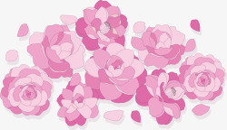 粉色玫瑰花花束素材