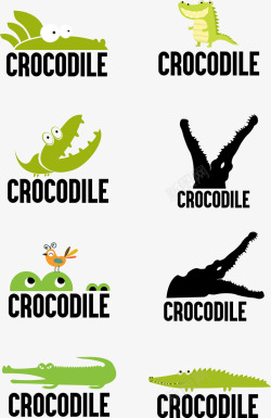 绿色鳄鱼卡通鳄鱼高清图片