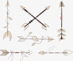 印第安风情手绘羽毛箭高清图片