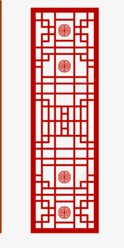 深黄古风棱格中国红屏风棱格高清图片