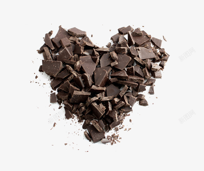 巧克力爱心png免抠素材_88icon https://88icon.com 吃的 巧克力 心型 碎片