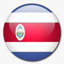 背景图案科斯塔哥斯达黎加国旗国圆形世界图标图标