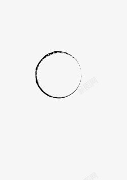 创意黑色圆形圆圈效果素材